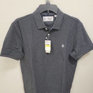 Original Penguin Men's Polo Shirt Medium-Gray